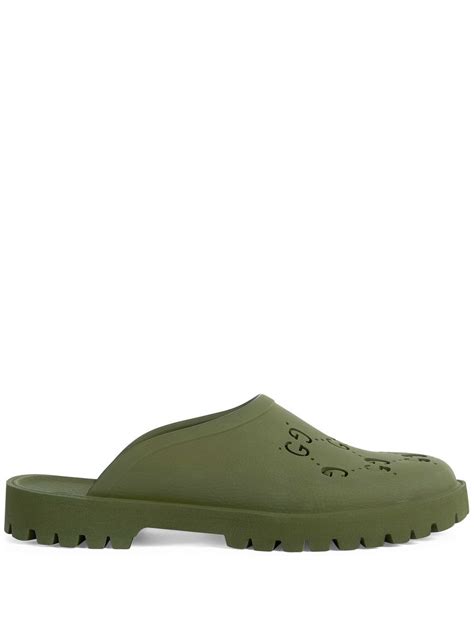 gucci slippers green